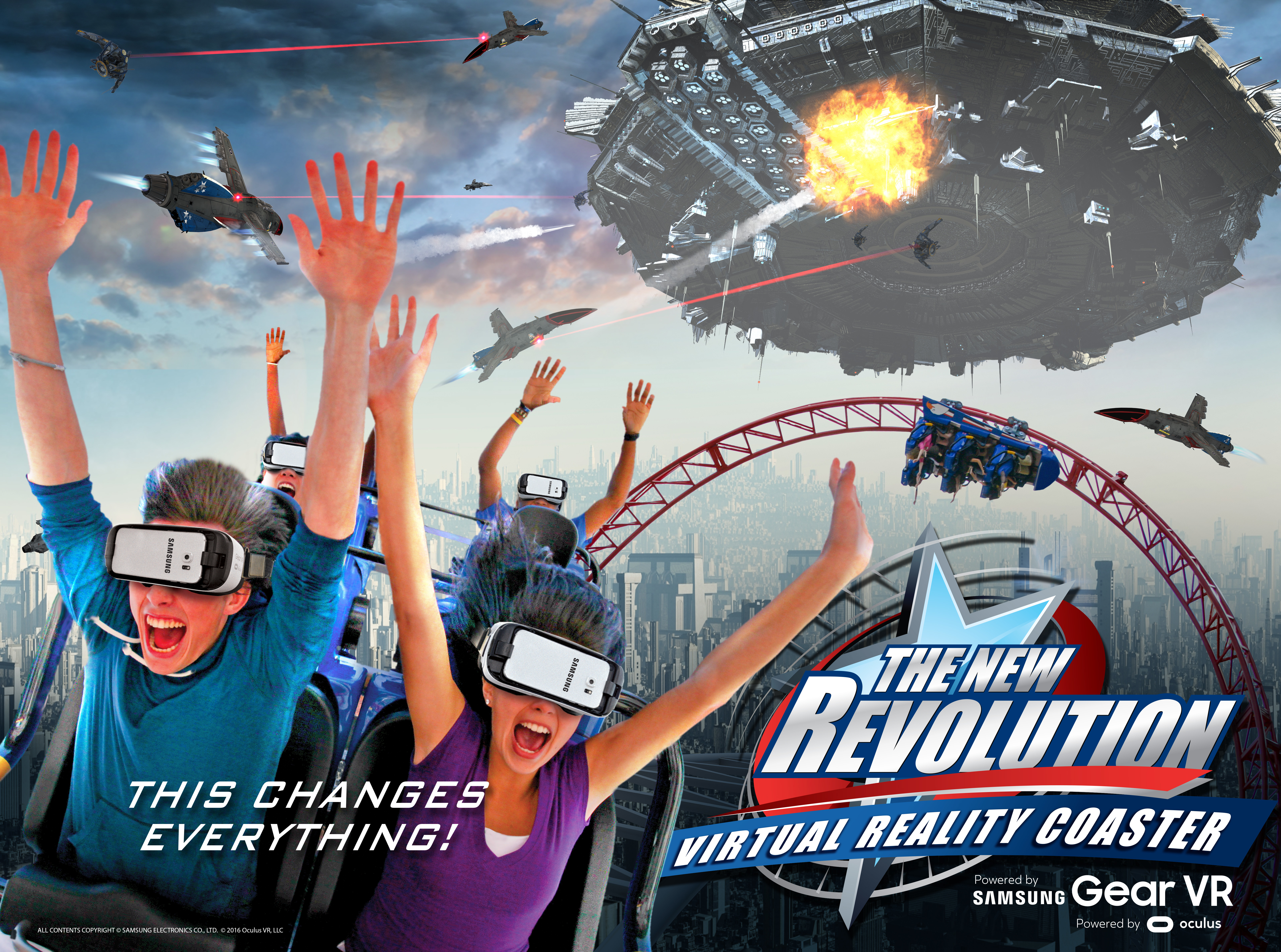 Six Flags' VR Ride, The New Revolution opened in Atlanta on March 12th 2016.